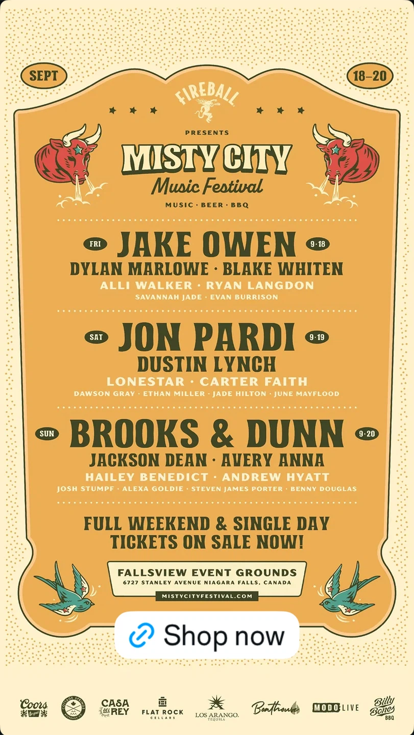 GA WEEKEND passes to Misty City country music festival