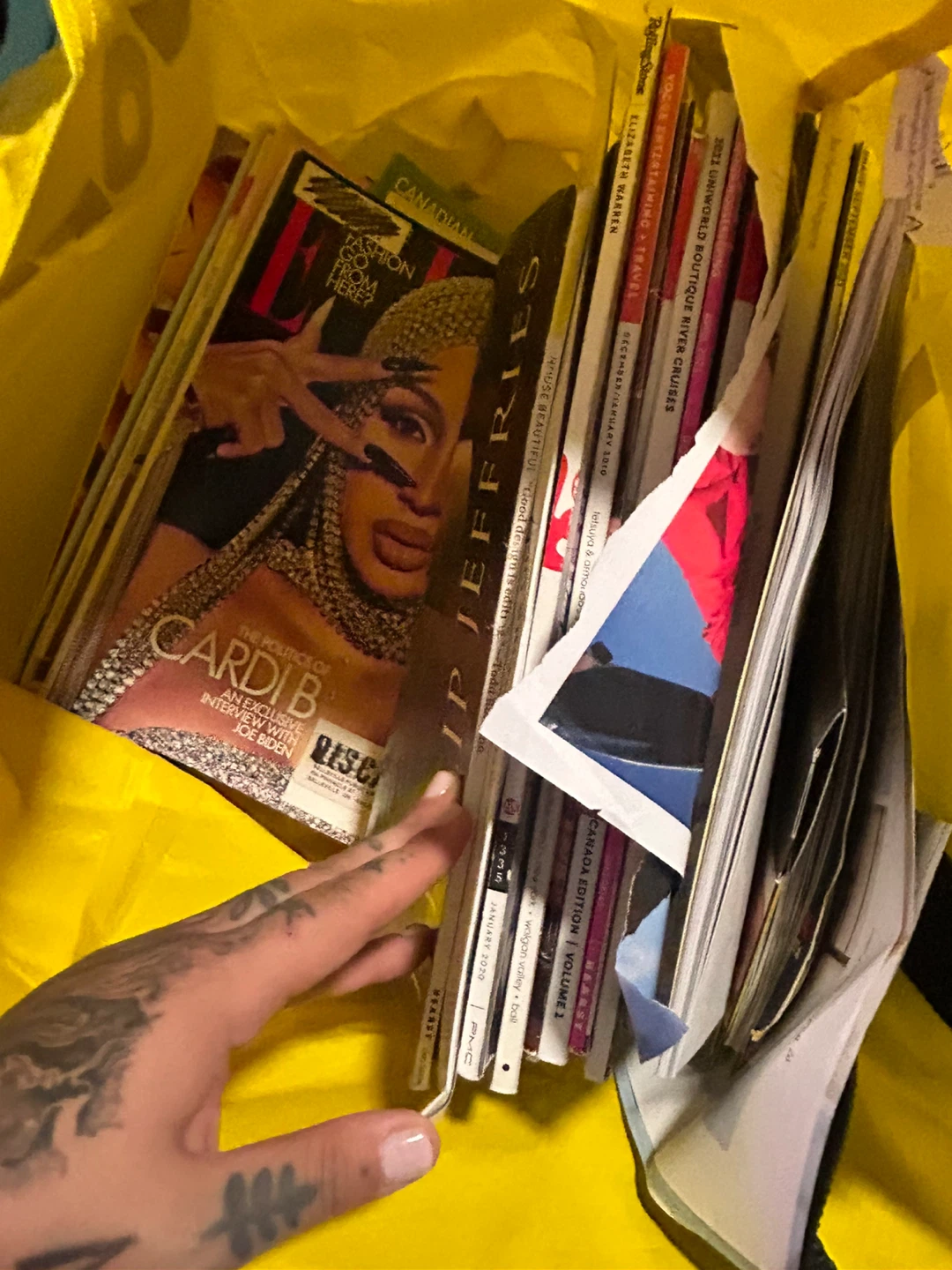 Assorted Lifestyle and Fashion Magazines scraps for collage