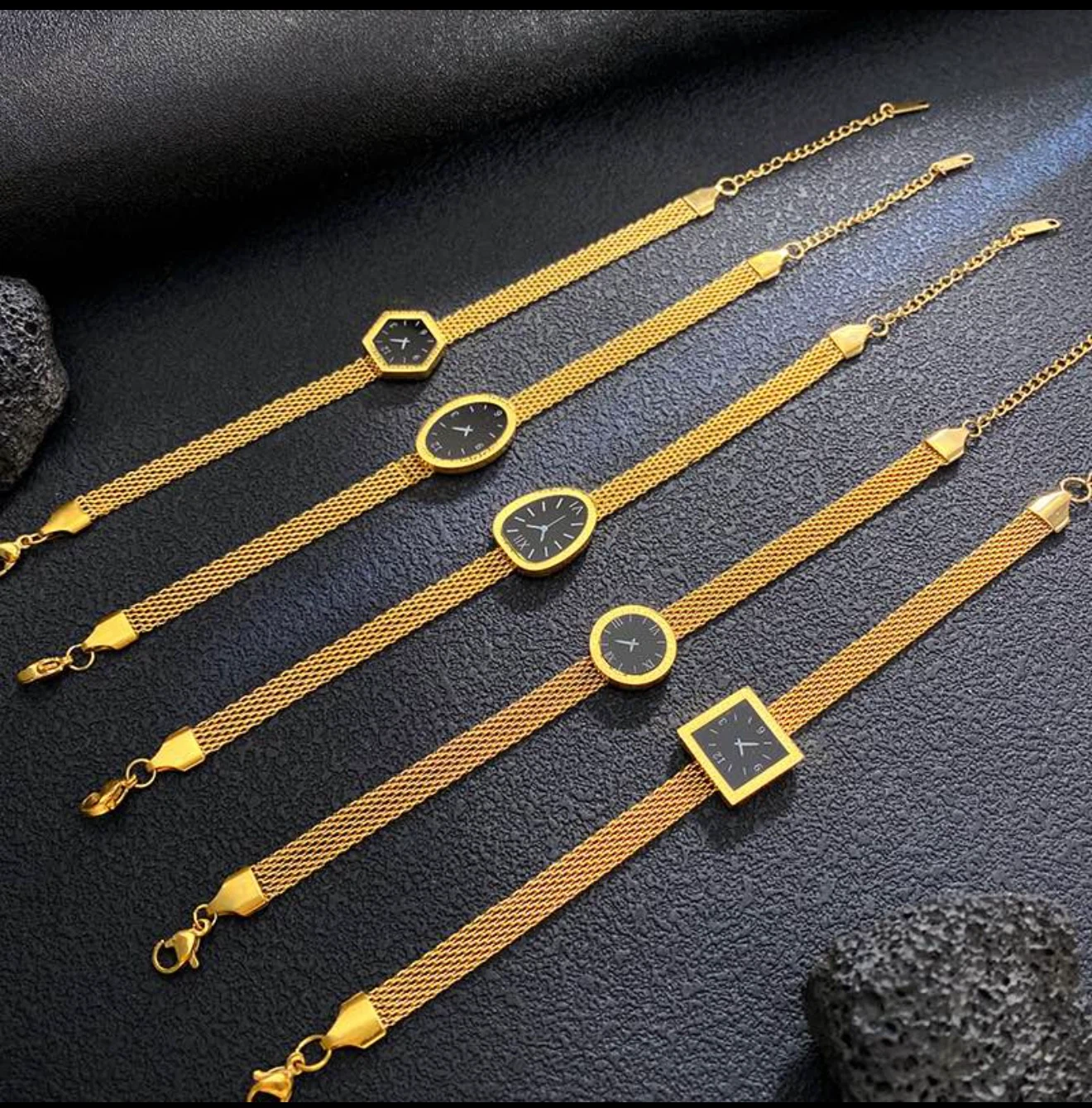 Gold-tone mesh bracelet