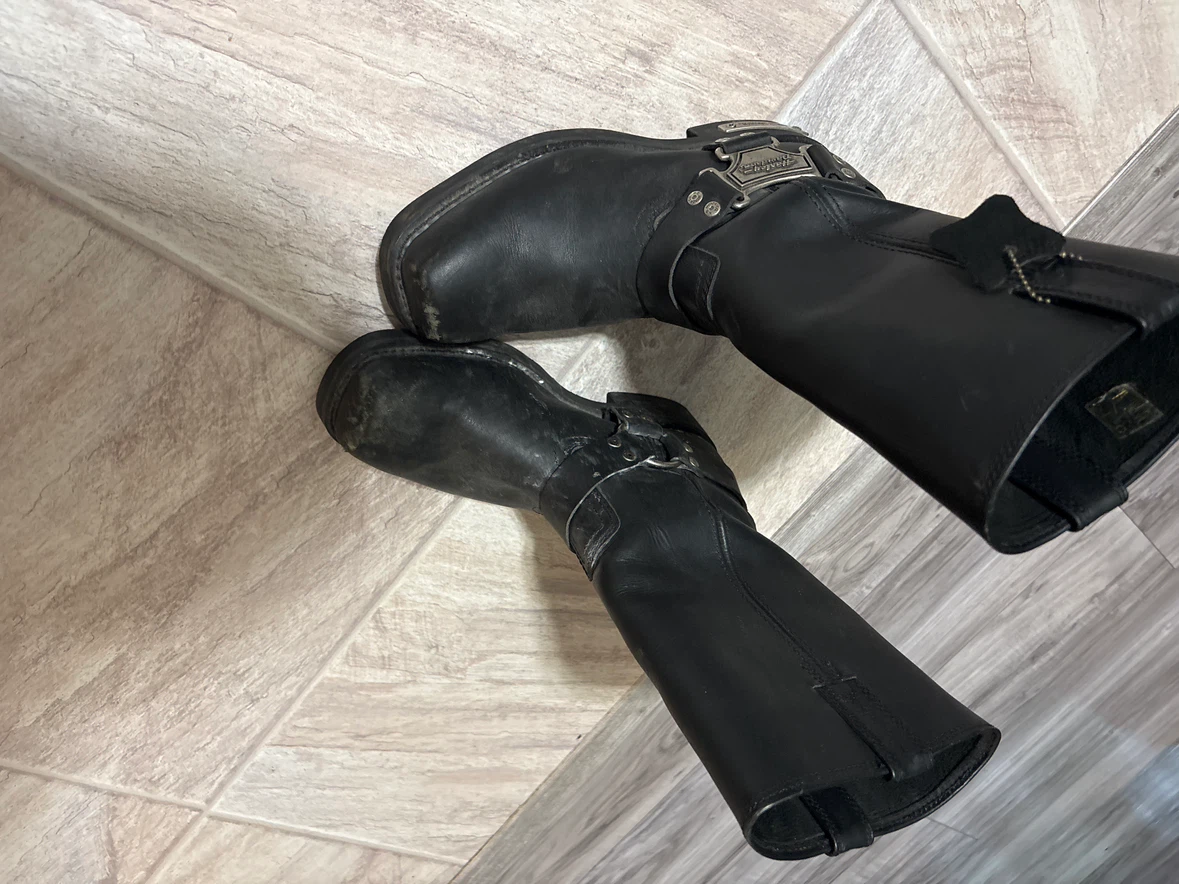 Harley-Davidson Black Leather Motorcycle Boots - photo 4