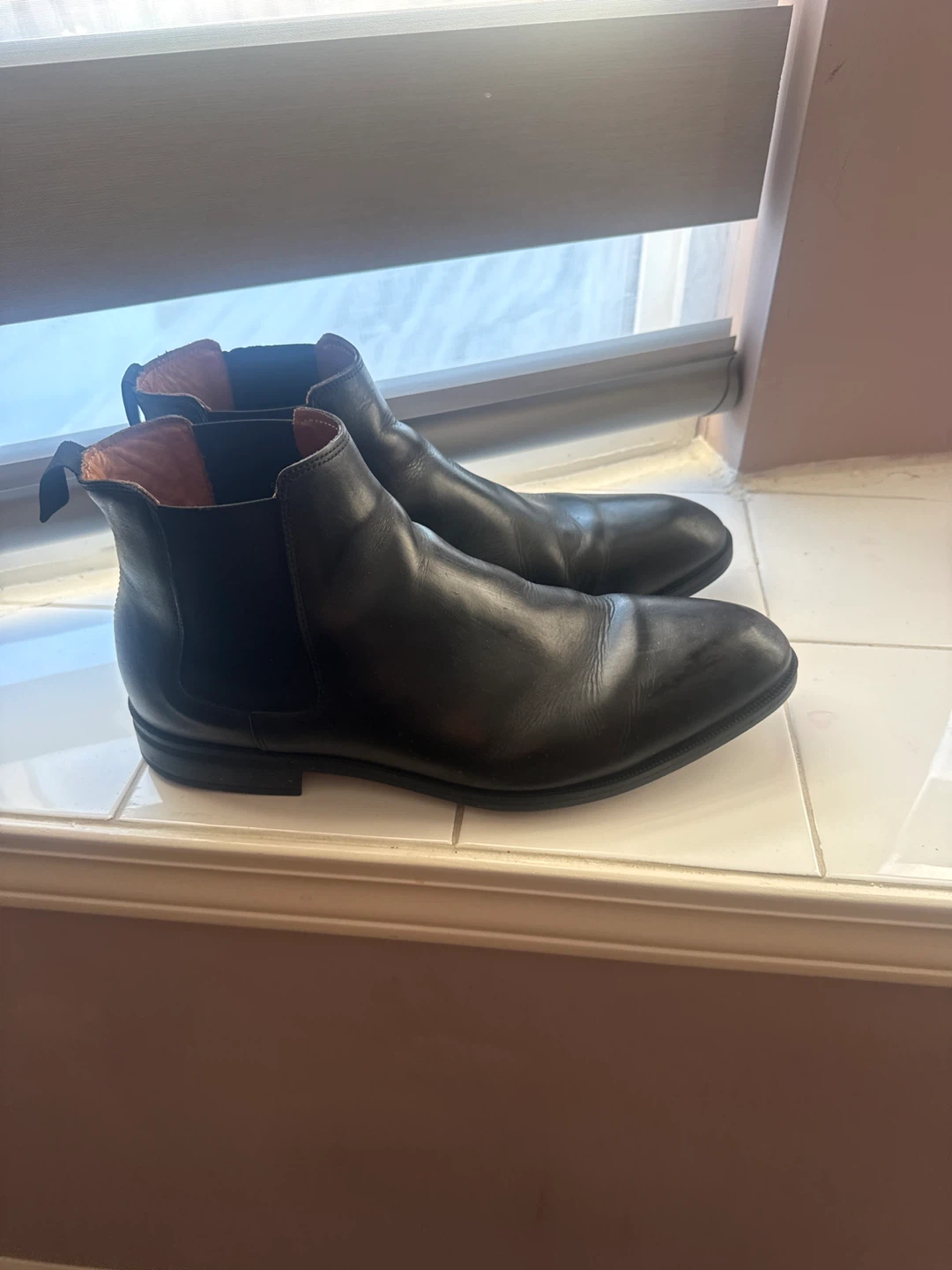 Black Leather Chelsea Boots