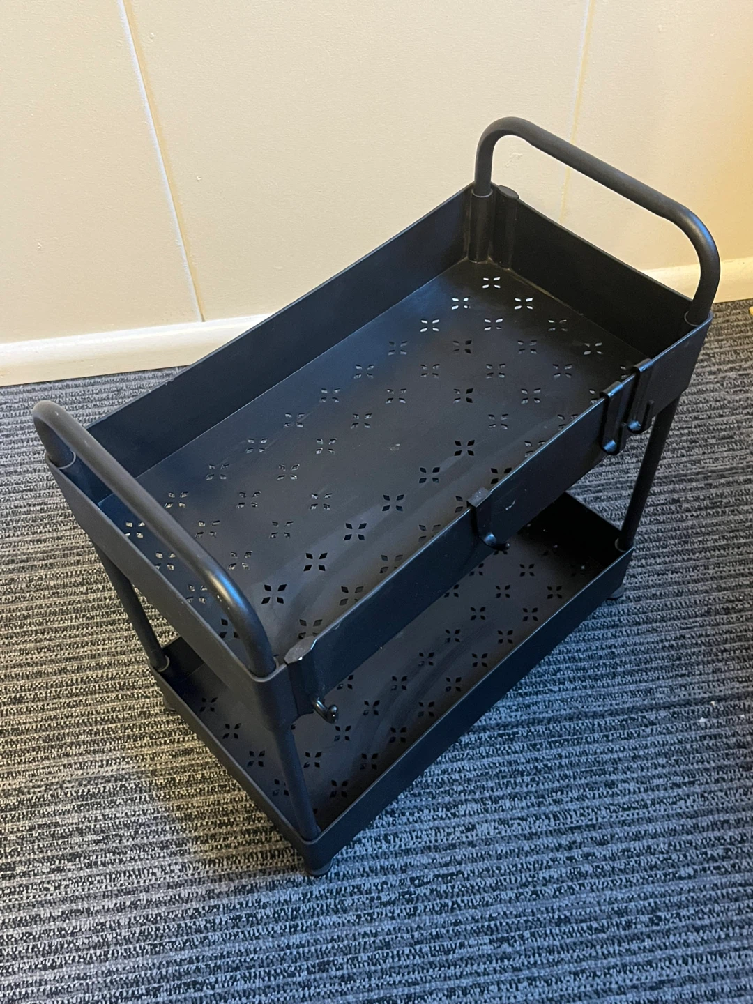 Black 2-Tier Small Utility Cart - photo 2