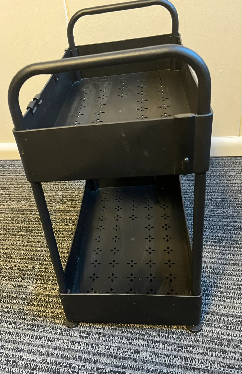 Black 2-Tier Small Utility Cart - photo 3