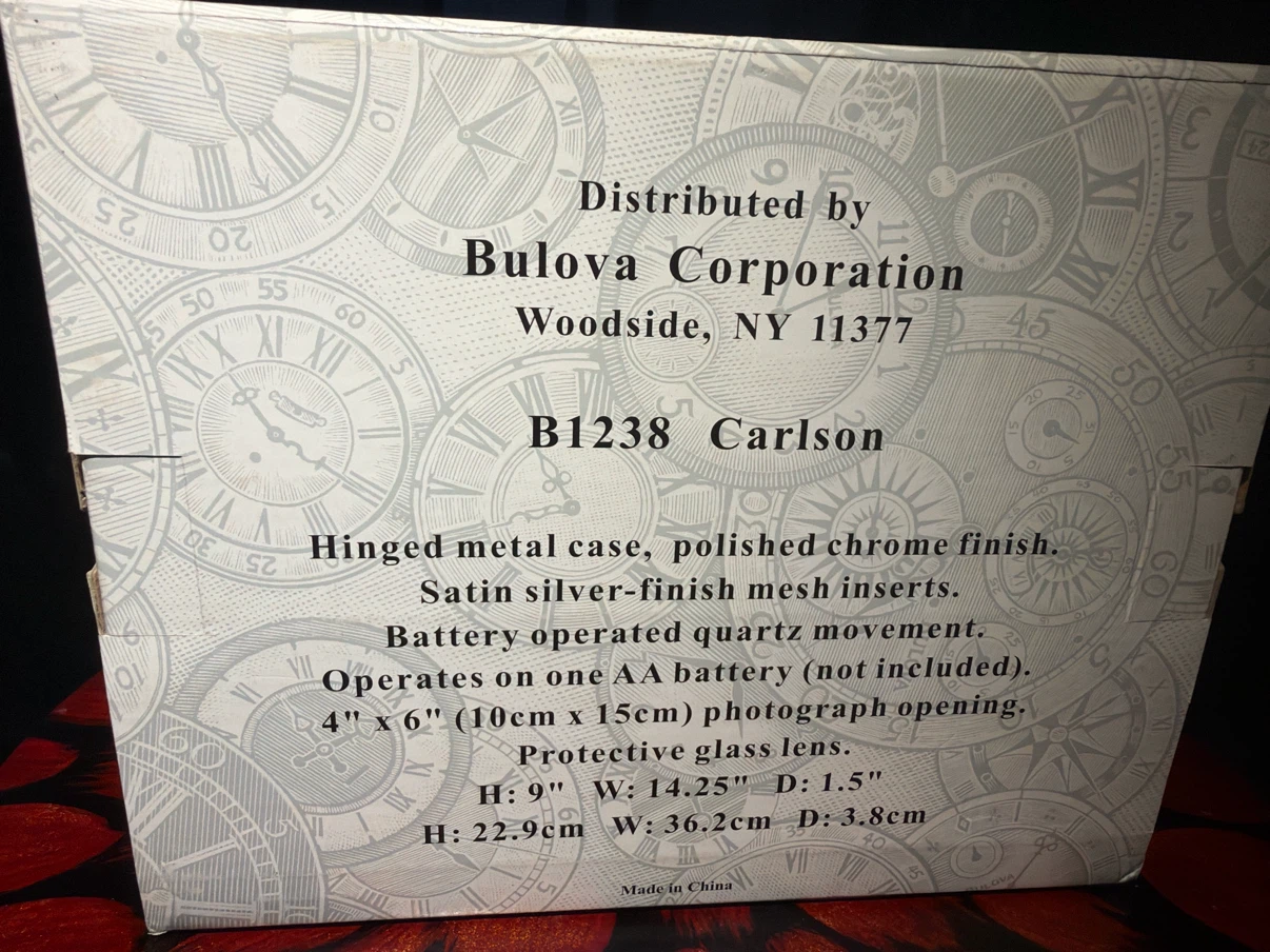 Bulova B1238 Carlson Photo Frame & Clock - photo 2