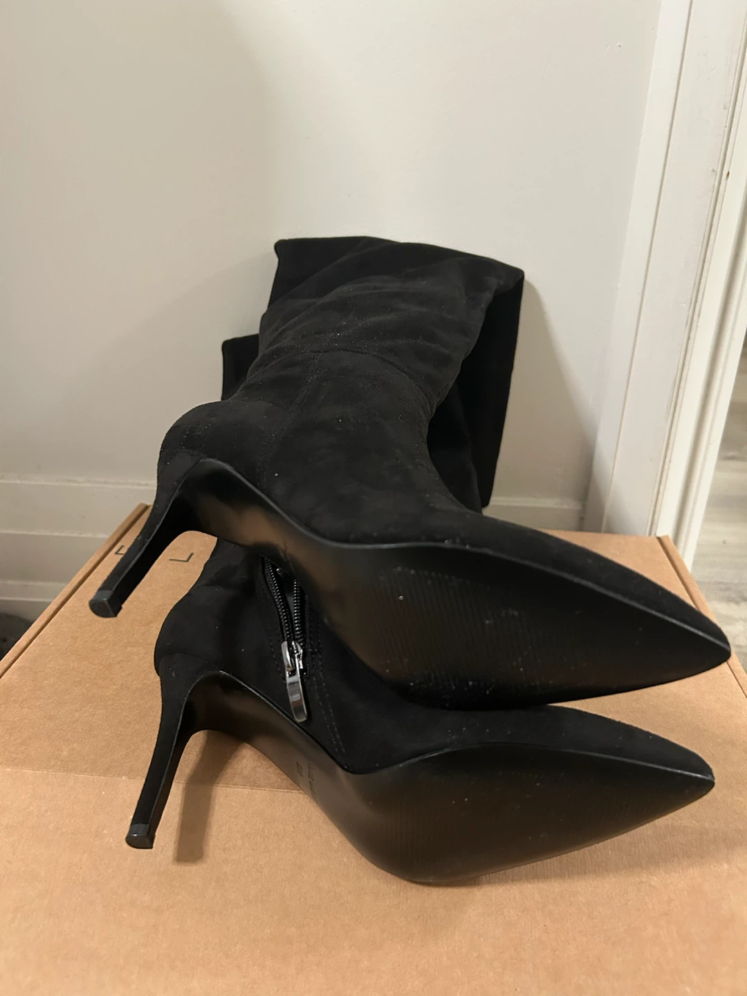 Nine West Black Suede Over-the-Knee Boots - photo 2