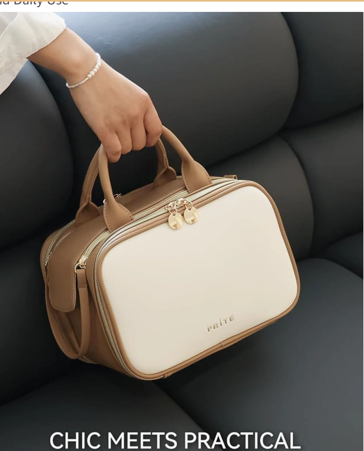Prîte Vertical Makeup Brush Organizer Bag
