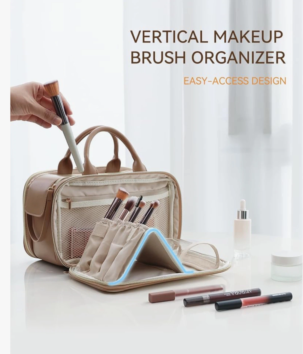 Prîte Vertical Makeup Brush Organizer Bag - photo 4