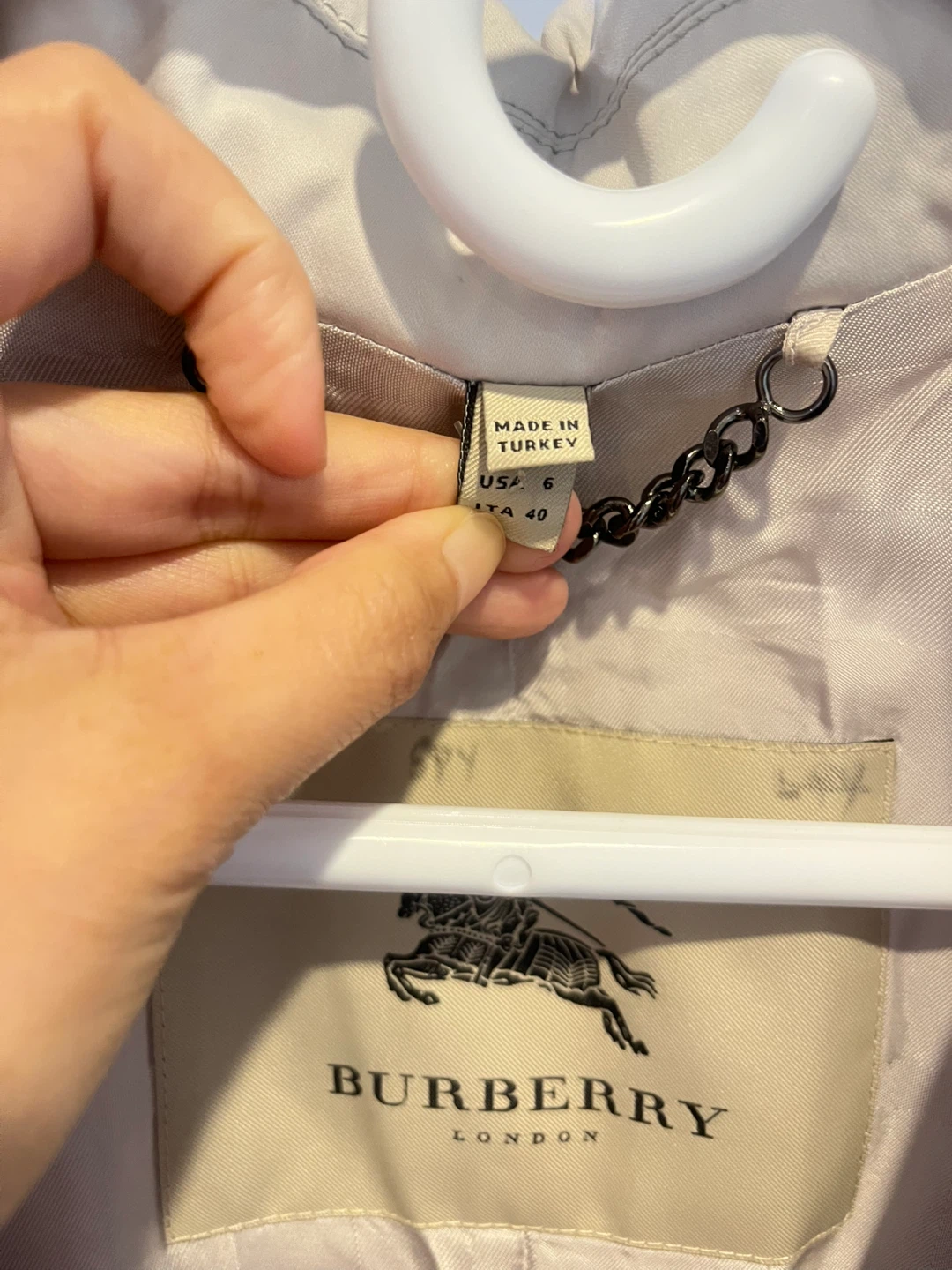 Burberry London Trench Coat Beige Size 6 - photo 3