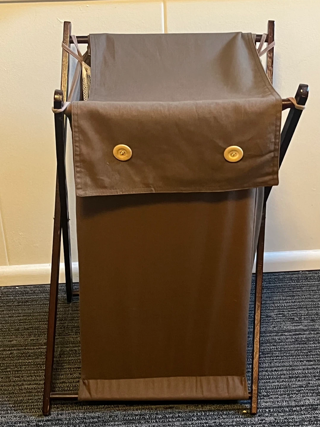 Brown Collapsible Laundry Hamper