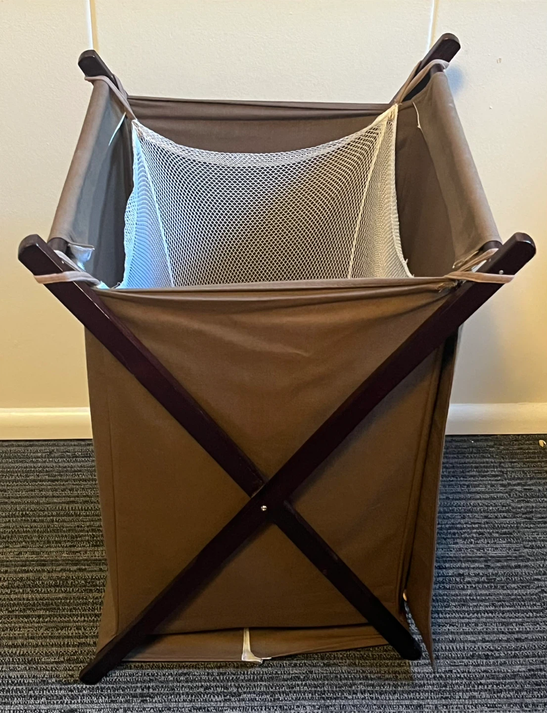 Brown Collapsible Laundry Hamper - photo 2