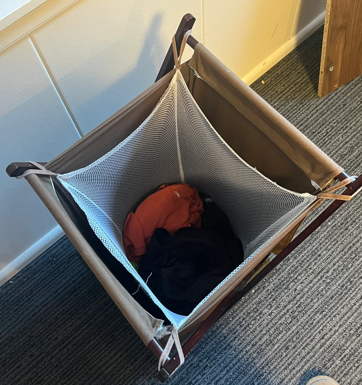 Brown Collapsible Laundry Hamper - photo 3