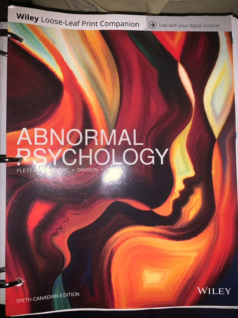 Abnormal Psychology Sixth Canadian Edition Textbook