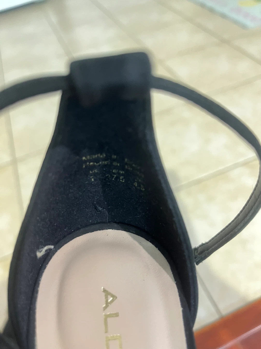ALDO Black Suede Ankle Strap Heels - photo 3