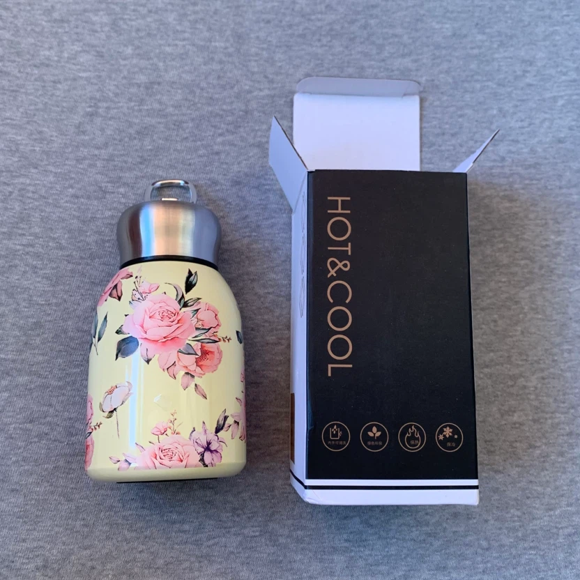 Floral pattern portable pocket thermos cup - BNIB - photo 2