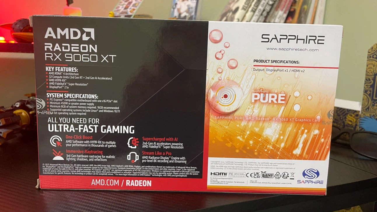 Sapphire Pure AMD Radeon RX 9060 XT Gaming OC 16GB Graphics Card - photo 3