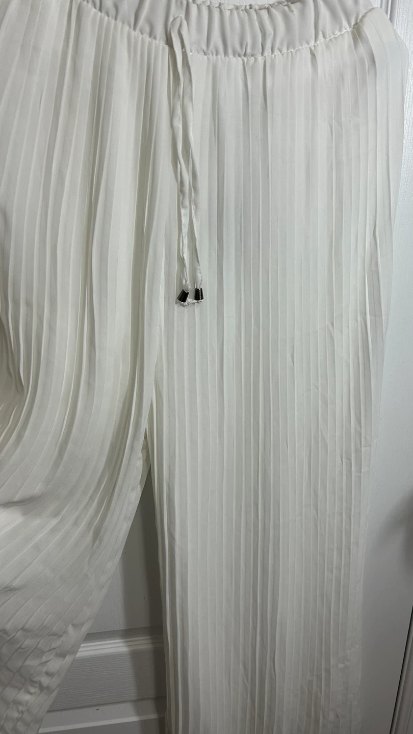 Pleated Trousers White - photo 3