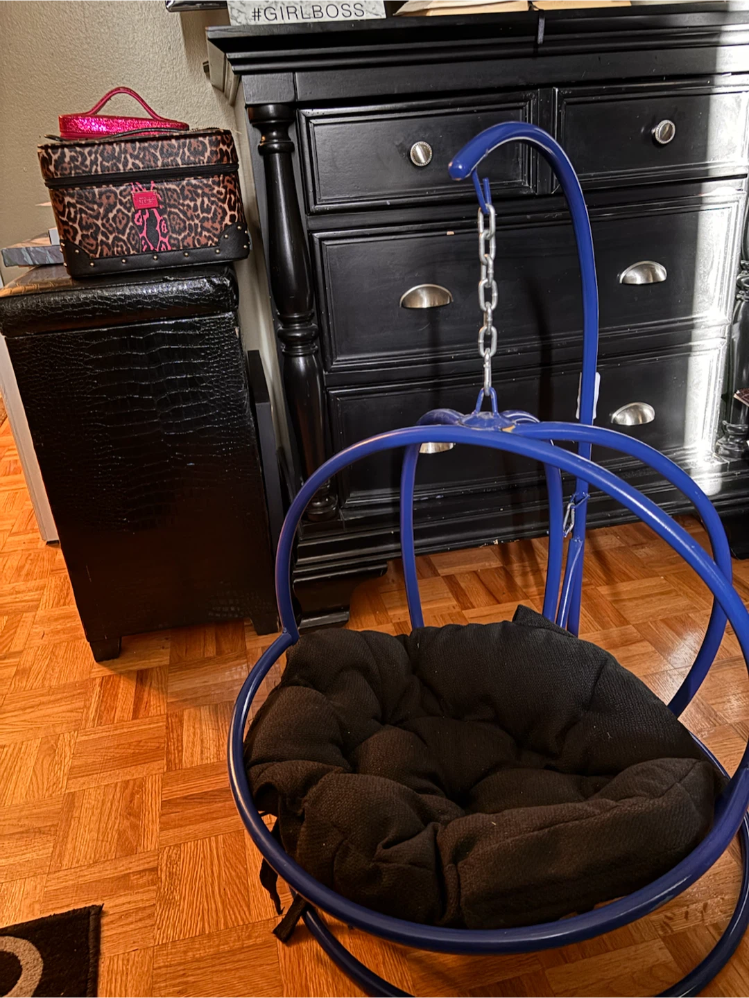 Pet  Swing bed  with stand & Black Cushion - photo 2