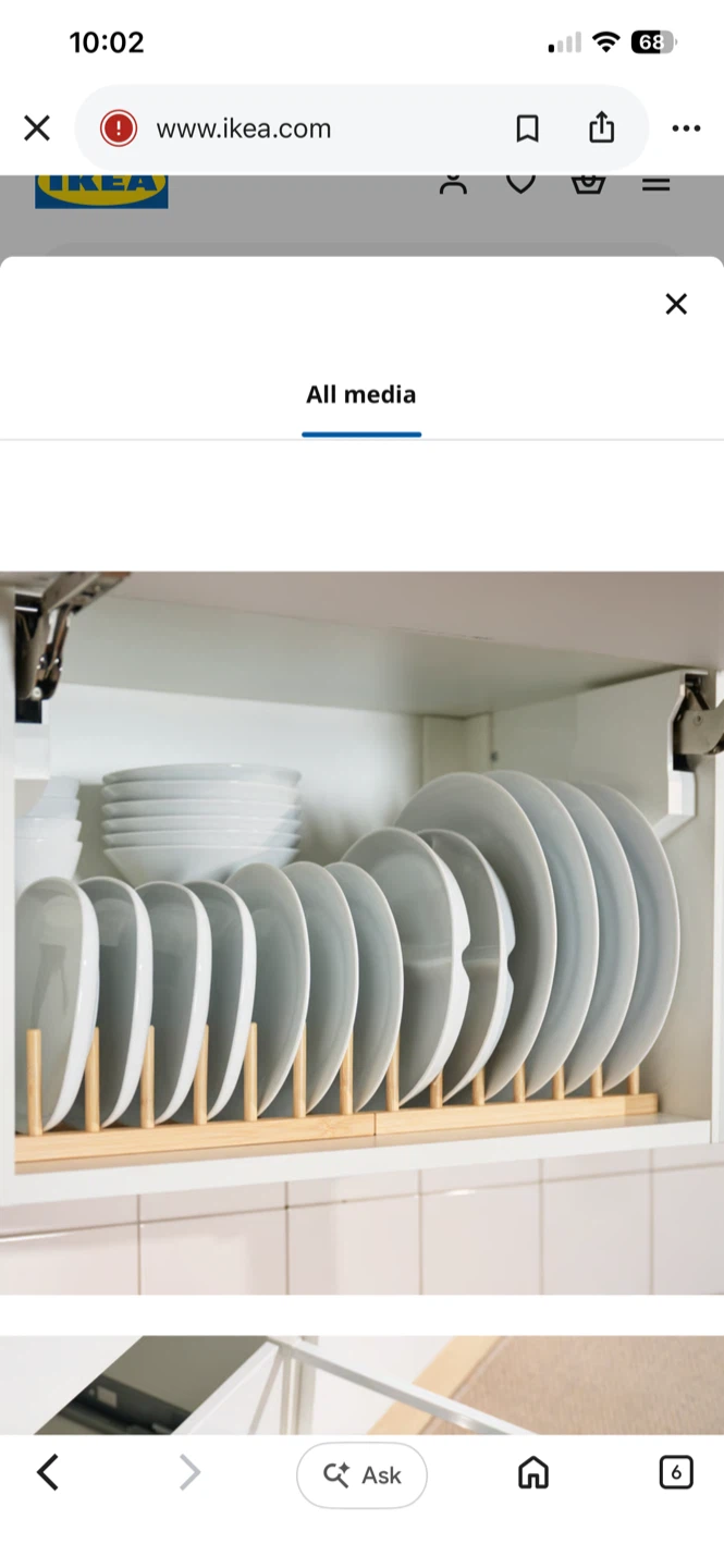 IKEA OSTBIT bamboo plate holder / dish rack 🪵🍽️✨ - photo 2