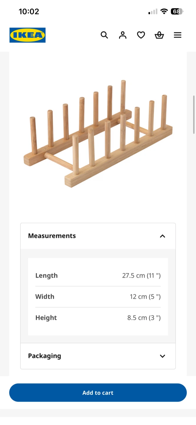IKEA OSTBIT bamboo plate holder / dish rack 🪵🍽️✨ - photo 4