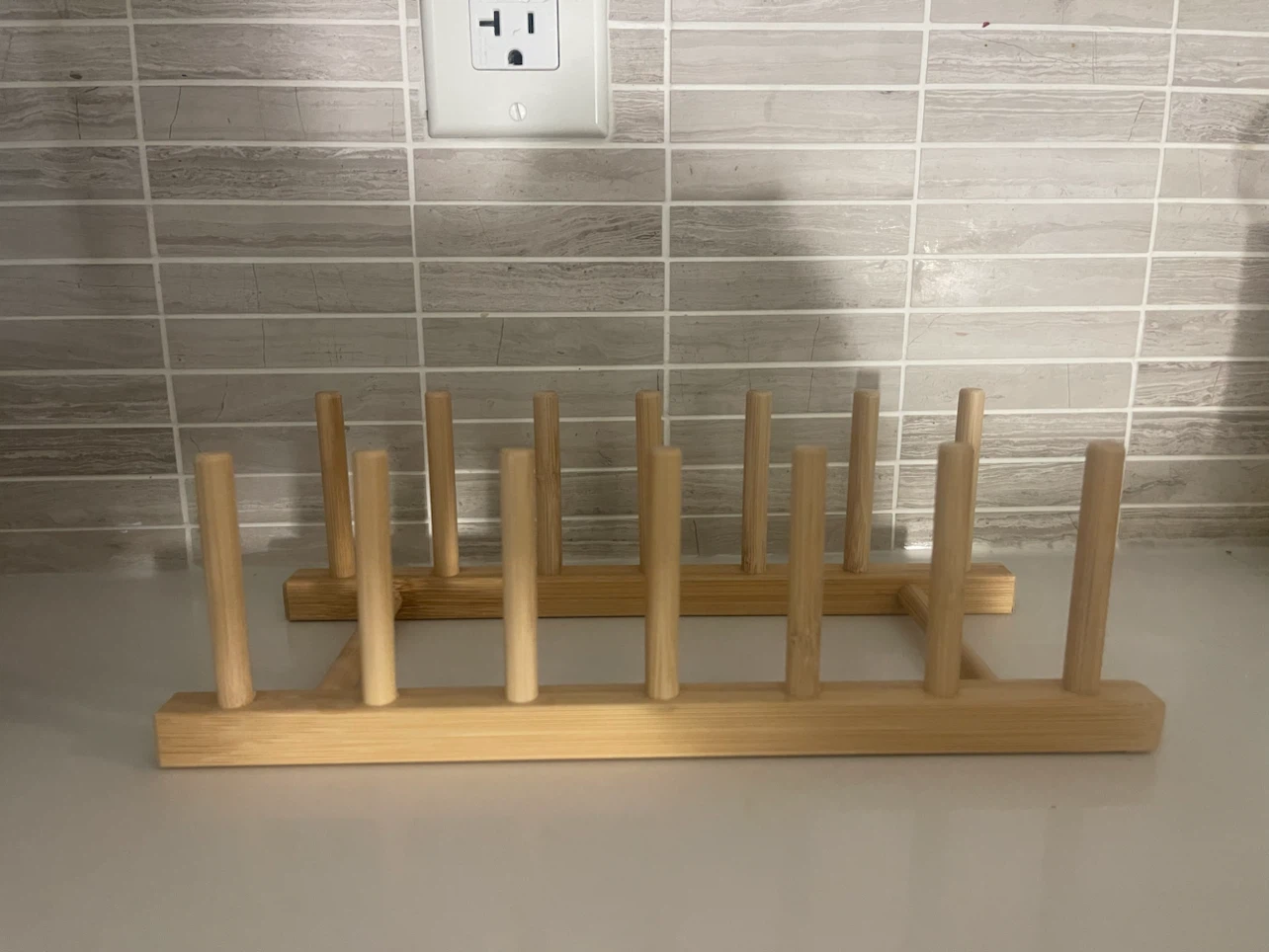 IKEA OSTBIT bamboo plate holder / dish rack 🪵🍽️✨ - photo 5
