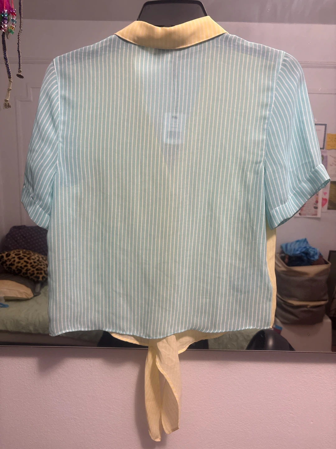 BCBGeneration Striped Tie-Front Blouse - photo 2