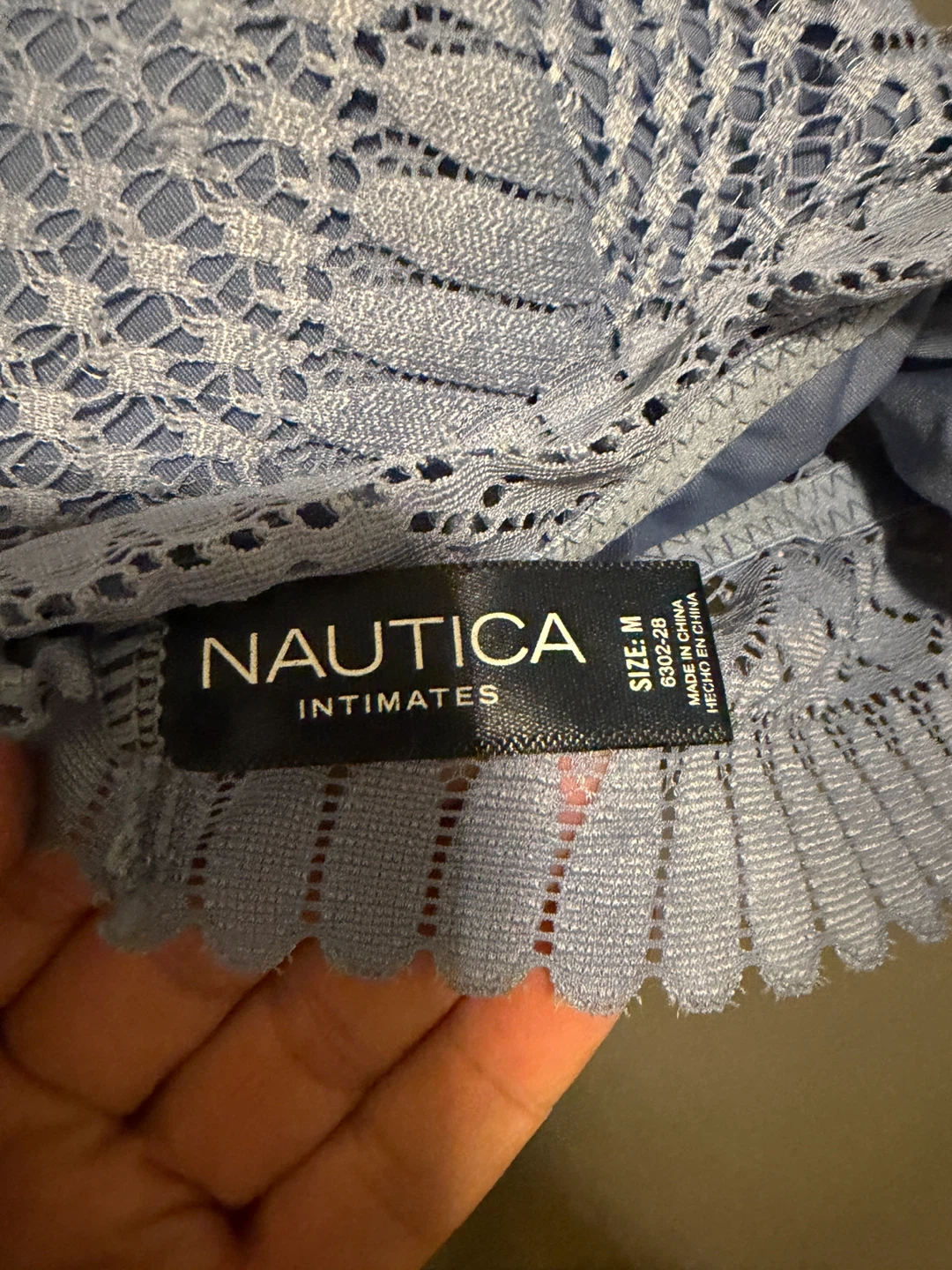Nautica Intimates Lace Bralette - Light Blue - Size M - photo 5