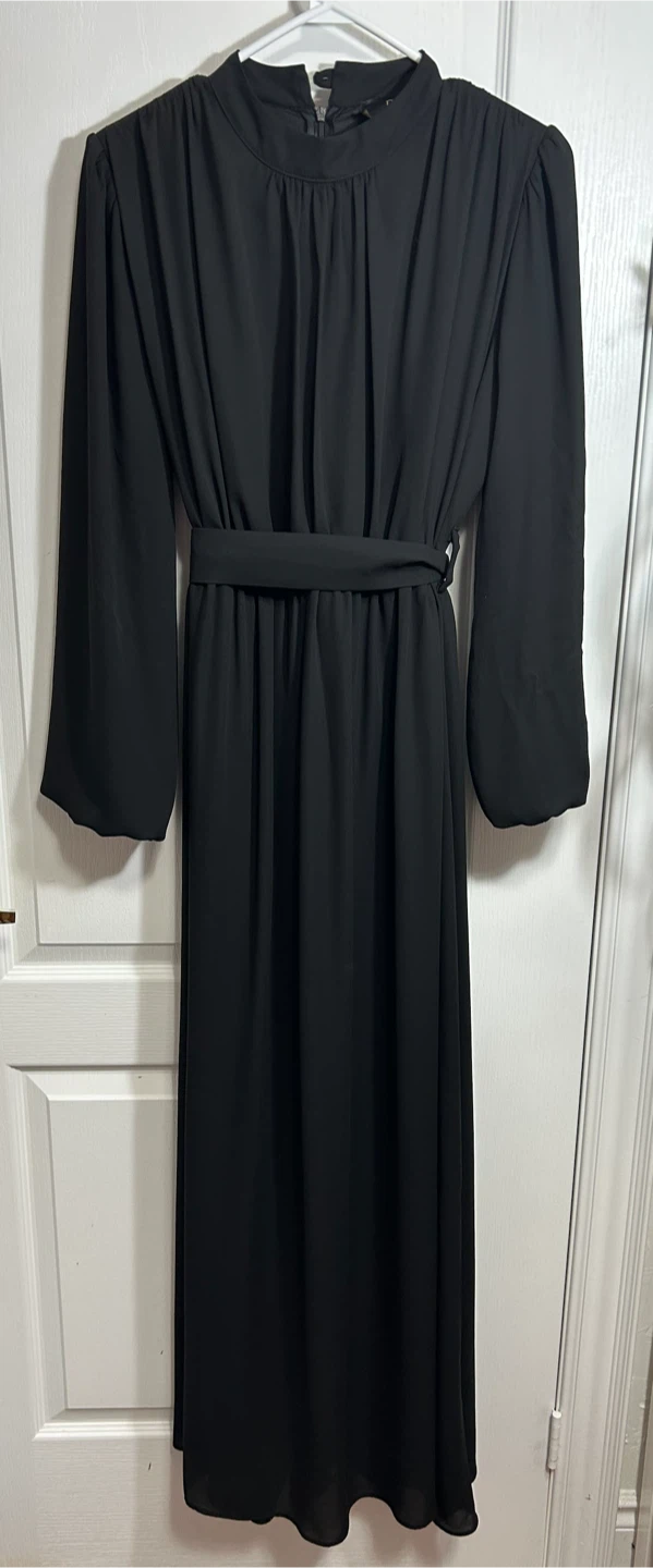 Black Long Sleeve Maxi Dress
