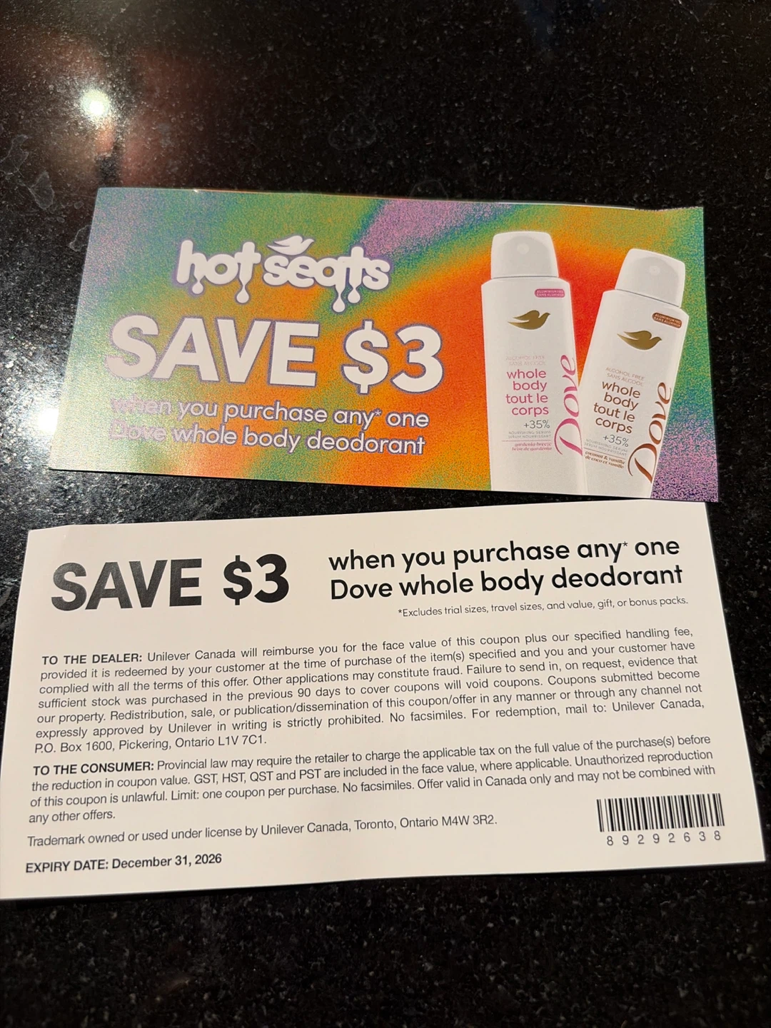 Dove Whole Body Deodorant $3 Discount Coupon