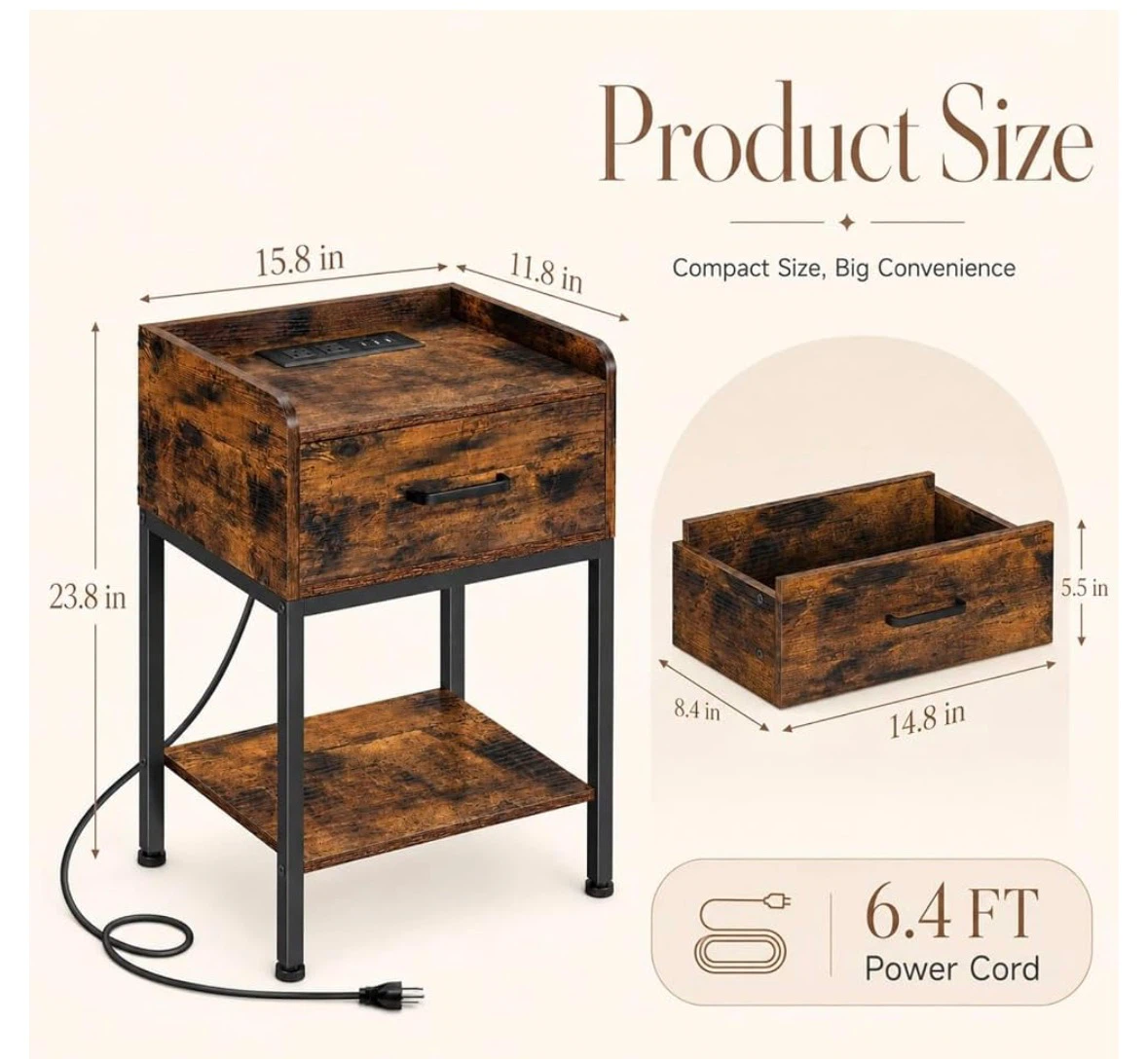 Set of 2 Nightstands - photo 4