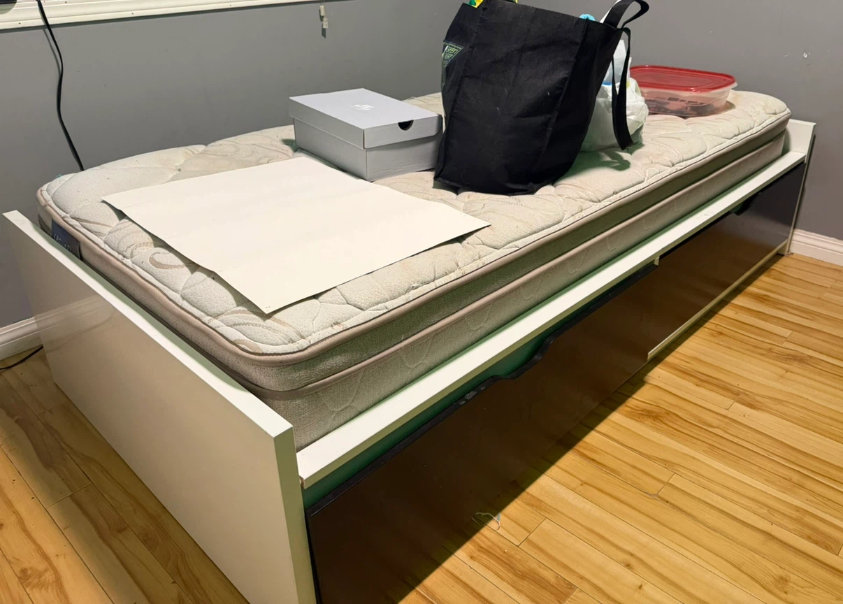 Twin Size Bed Frame with Storage