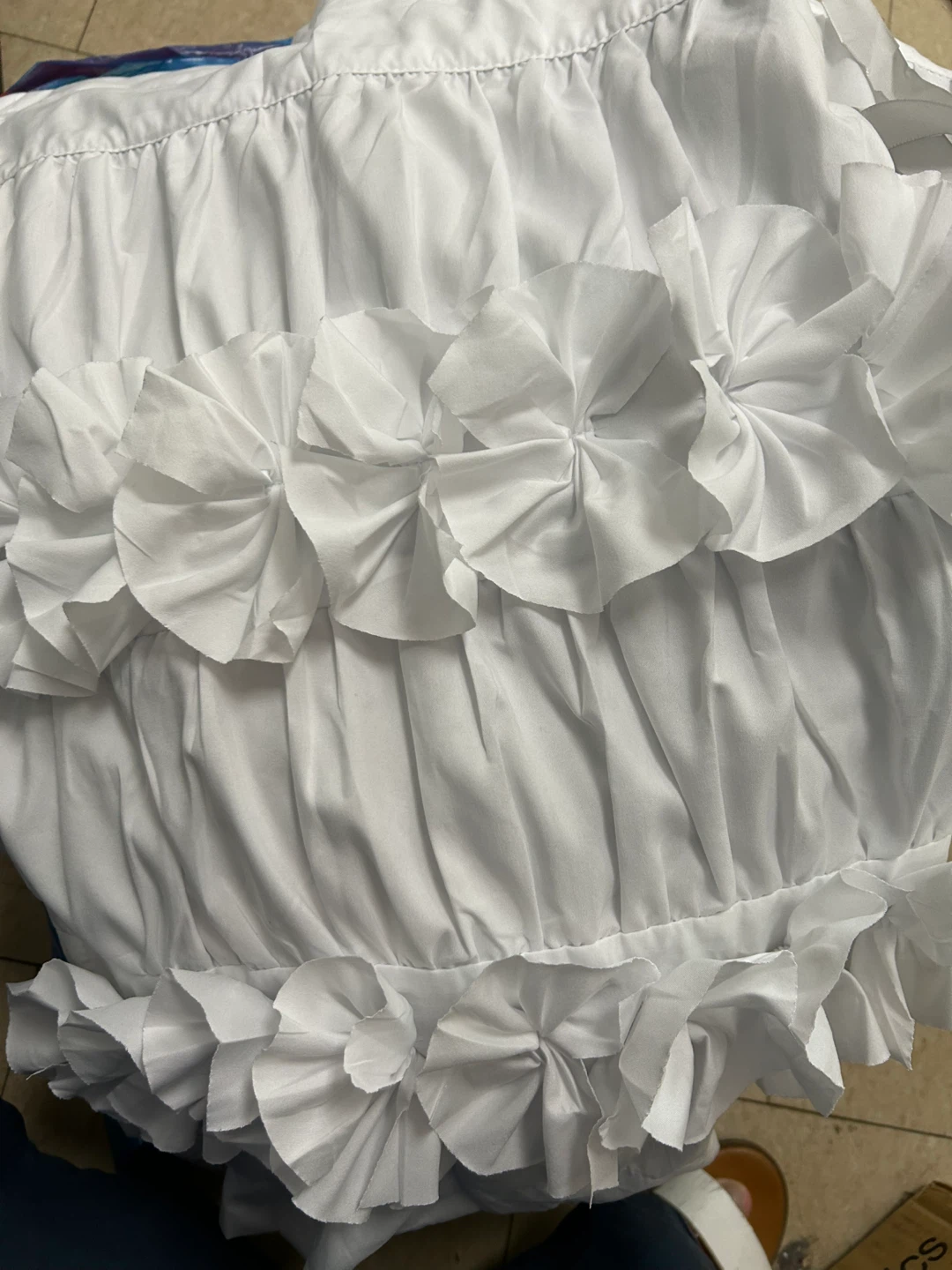 White Ruffled Tier Curtains (Set of 2) - photo 2