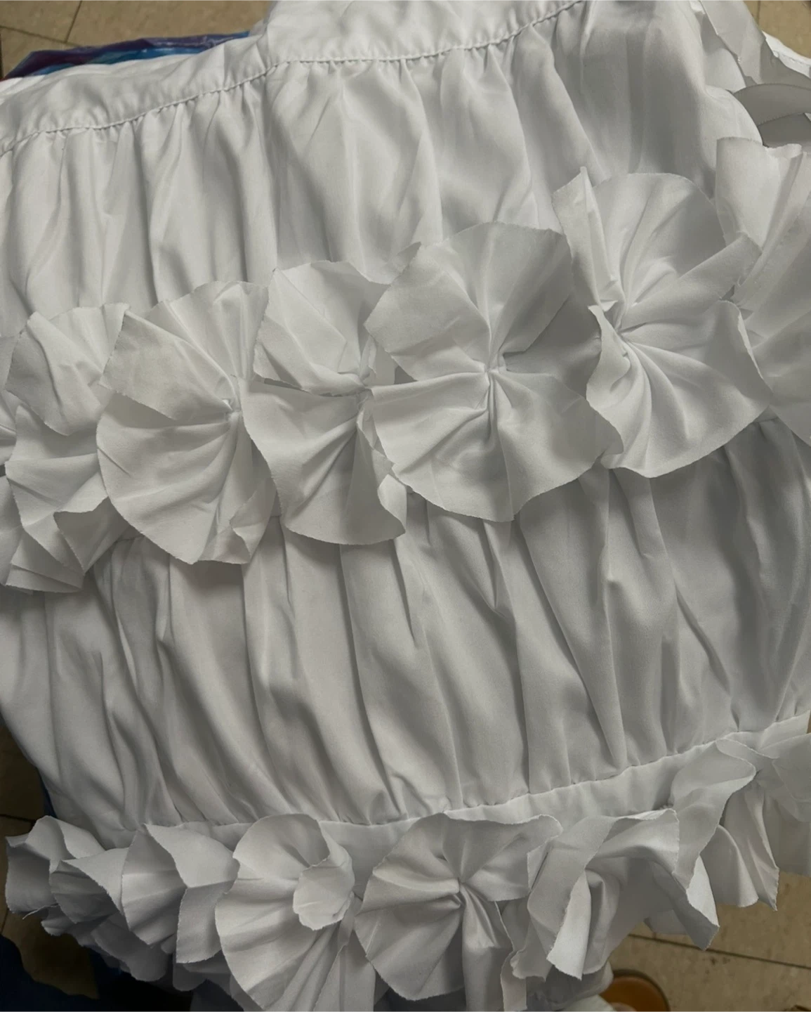 White Ruffled Tier Curtains (Set of 2) - photo 3