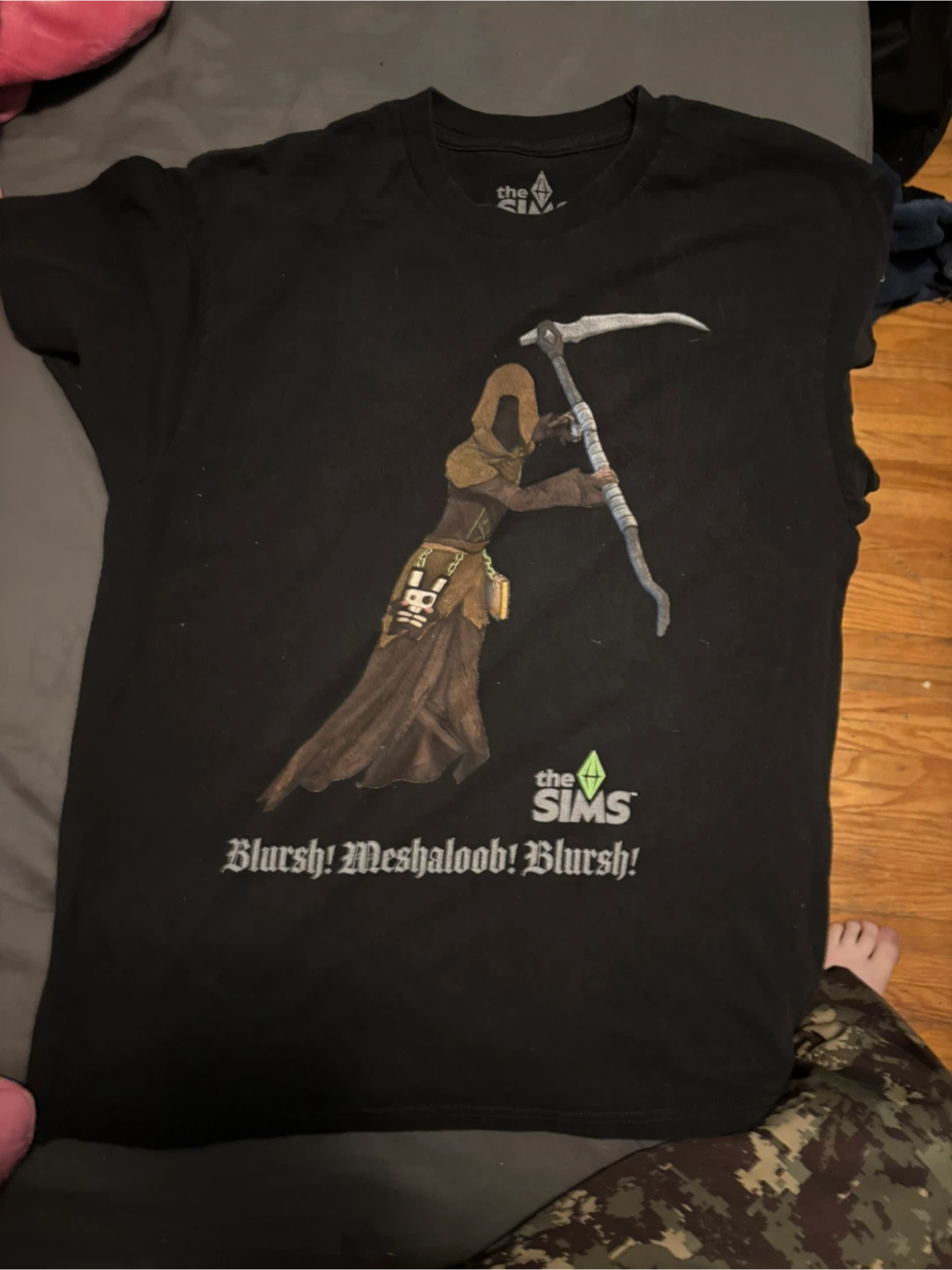 The Sims Grim Reaper Black T-Shirt Large