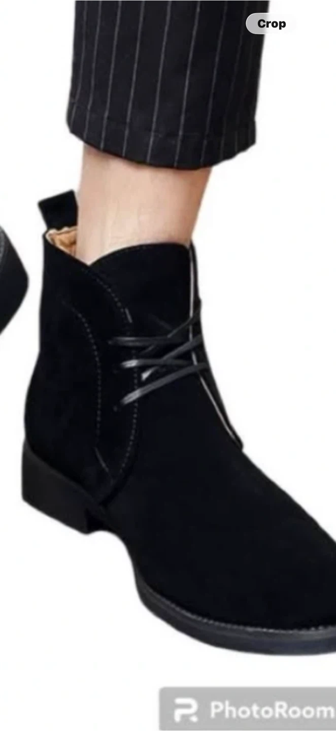 Black Suede Chukka Boots brand new size 8 - photo 2