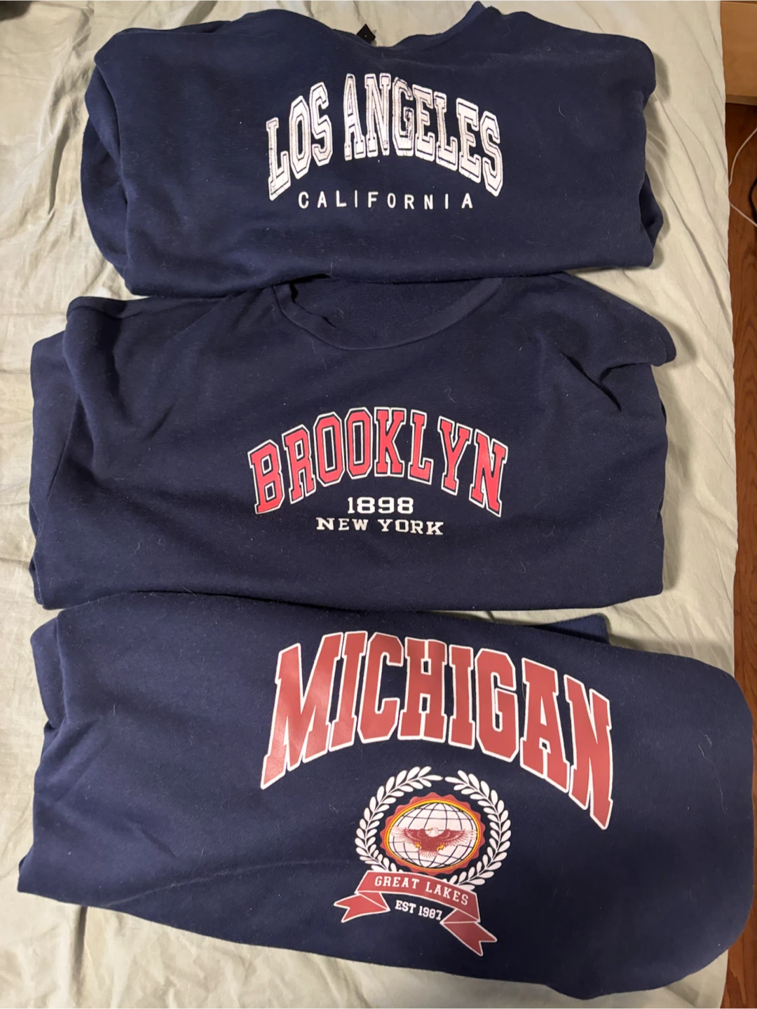 XL Navy Blue Graphic Sweatshirts (3-Pack)