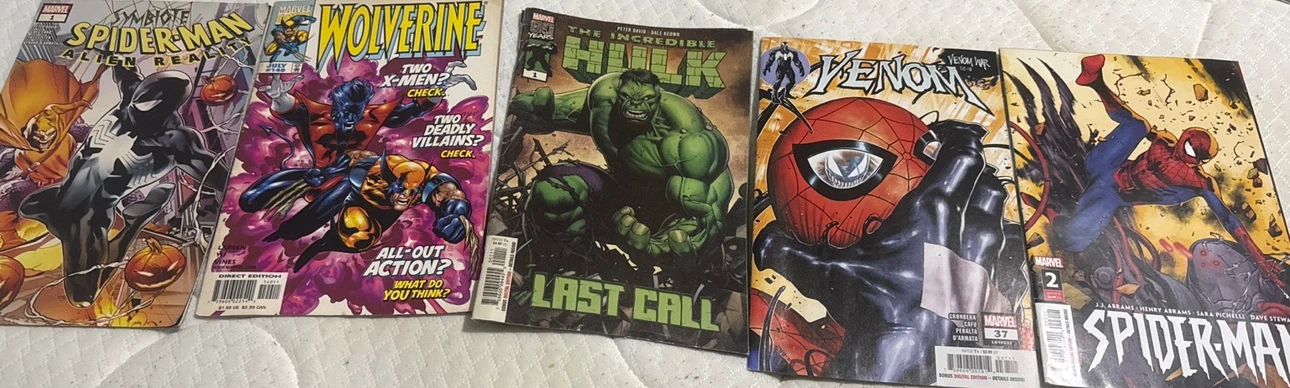 Lot of 5 Marvel Comics (Sold Individually 4 dollars each)
