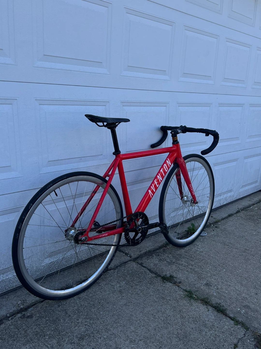 Aventon Red Fixed Gear Bike