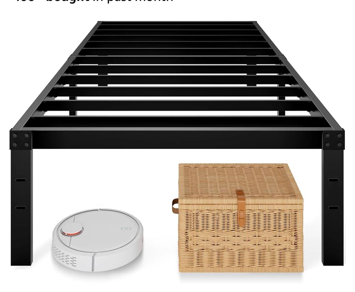 14 Inch Twin Size Bed Frame with Underbed Storage