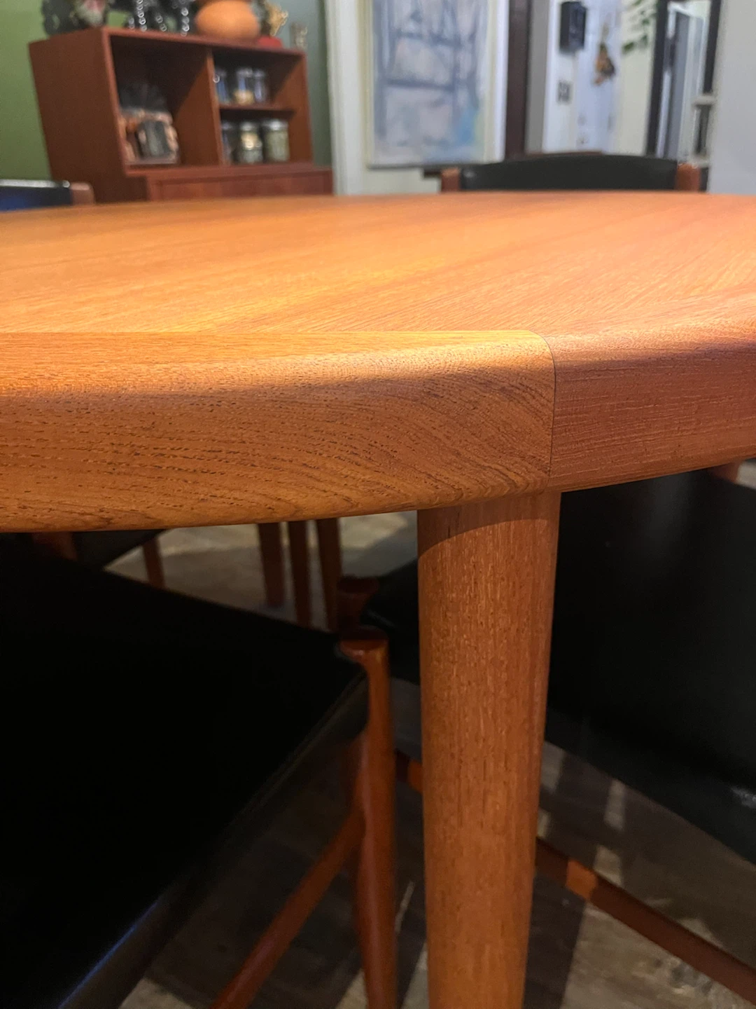 Restored Danish Teak Round Dining Table by Vejle Stole - photo 4