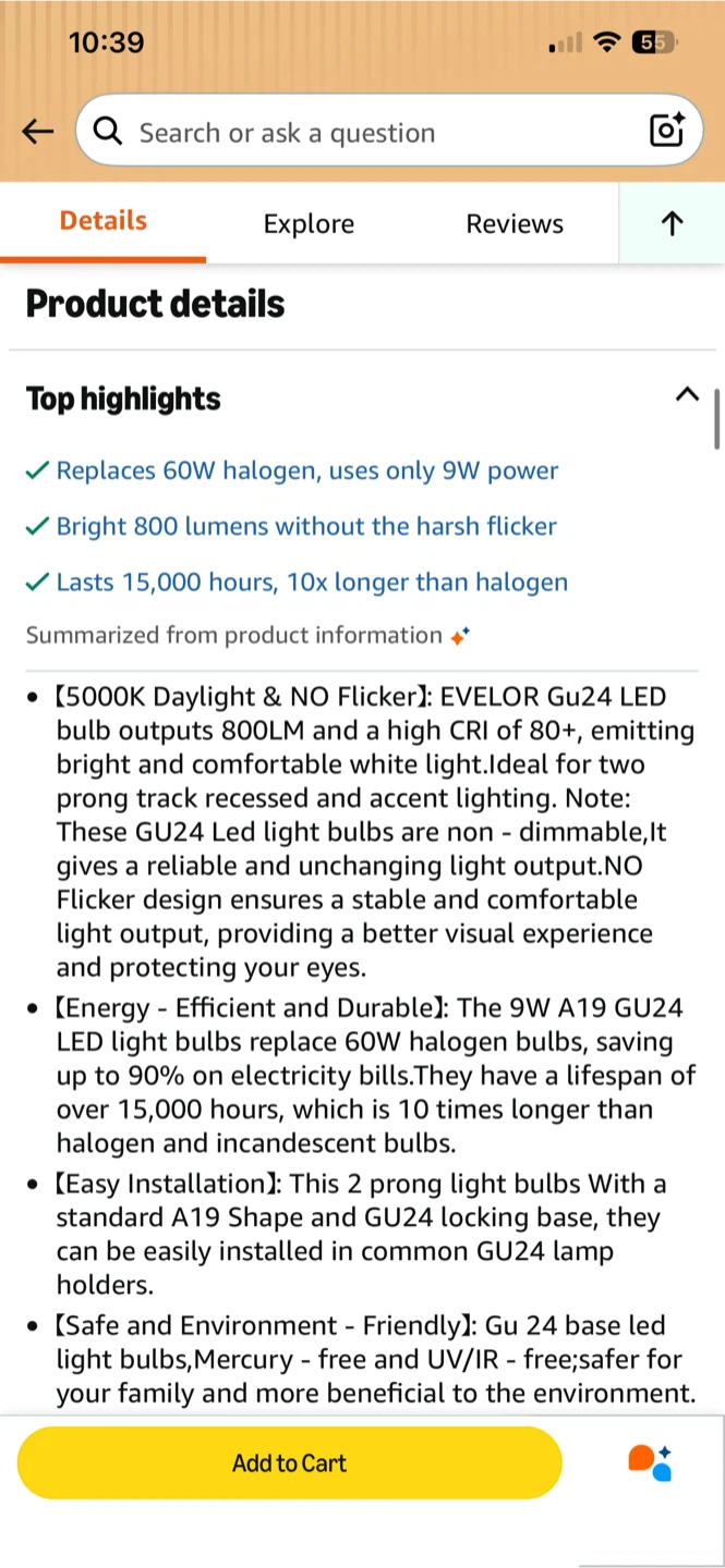 🆕 EVELOR GU24 LED bulbs (2-pack) 💡✨ - photo 4