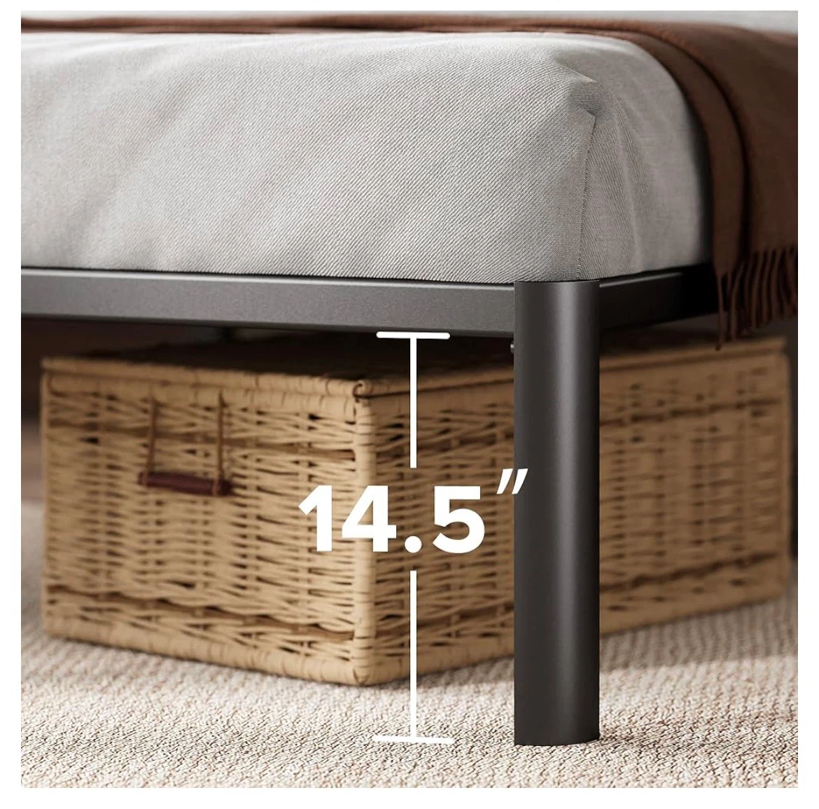 16 Inch Bed Frame with Steel Slat Support - photo 3