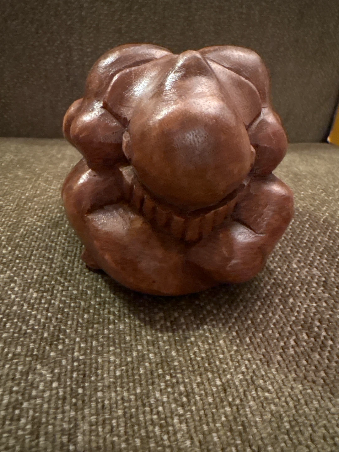 Hand Carved Wooden Weeping Buddha Statue