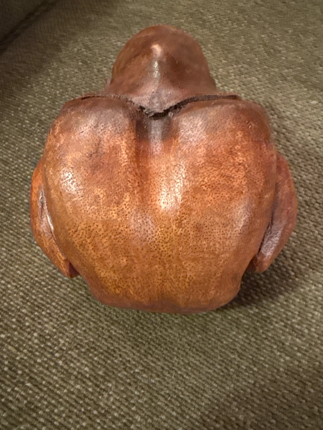 Hand Carved Wooden Weeping Buddha Statue - photo 3