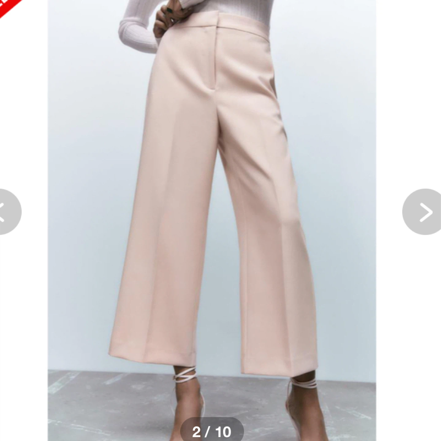New✨Zara high waisted cropped culottes