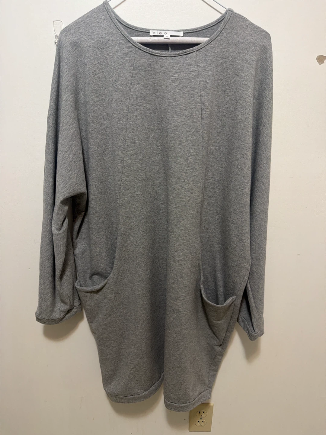 Cleo Grey Long Sleeve Tunic Top XL