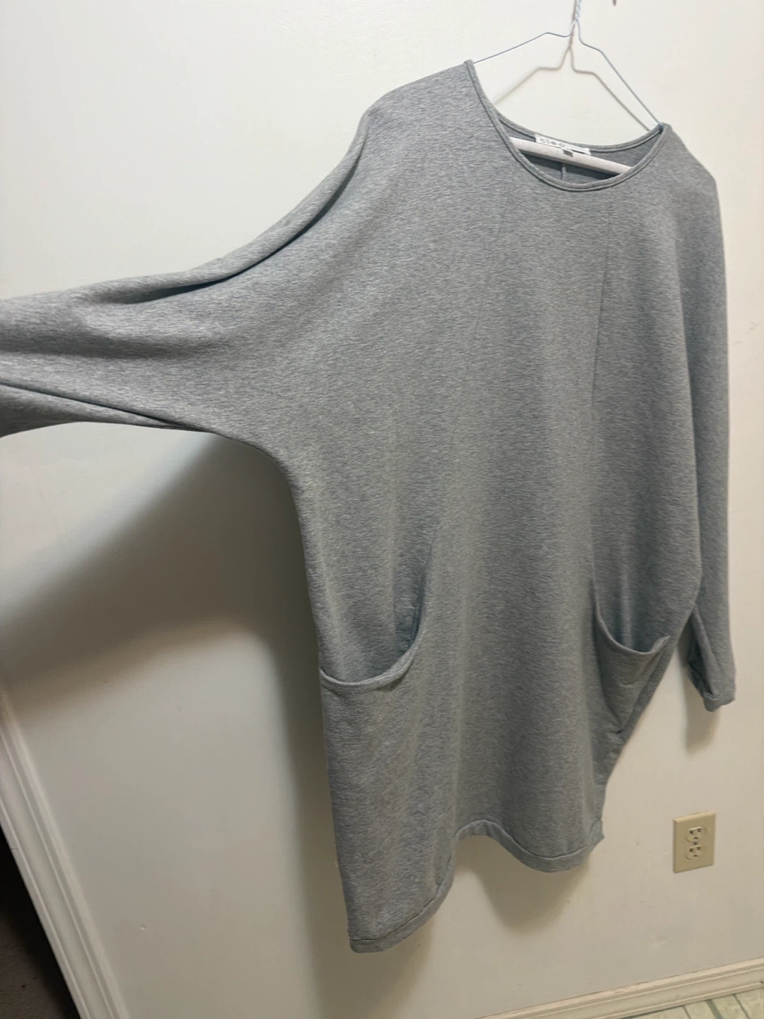 Cleo Grey Long Sleeve Tunic Top XL - photo 3