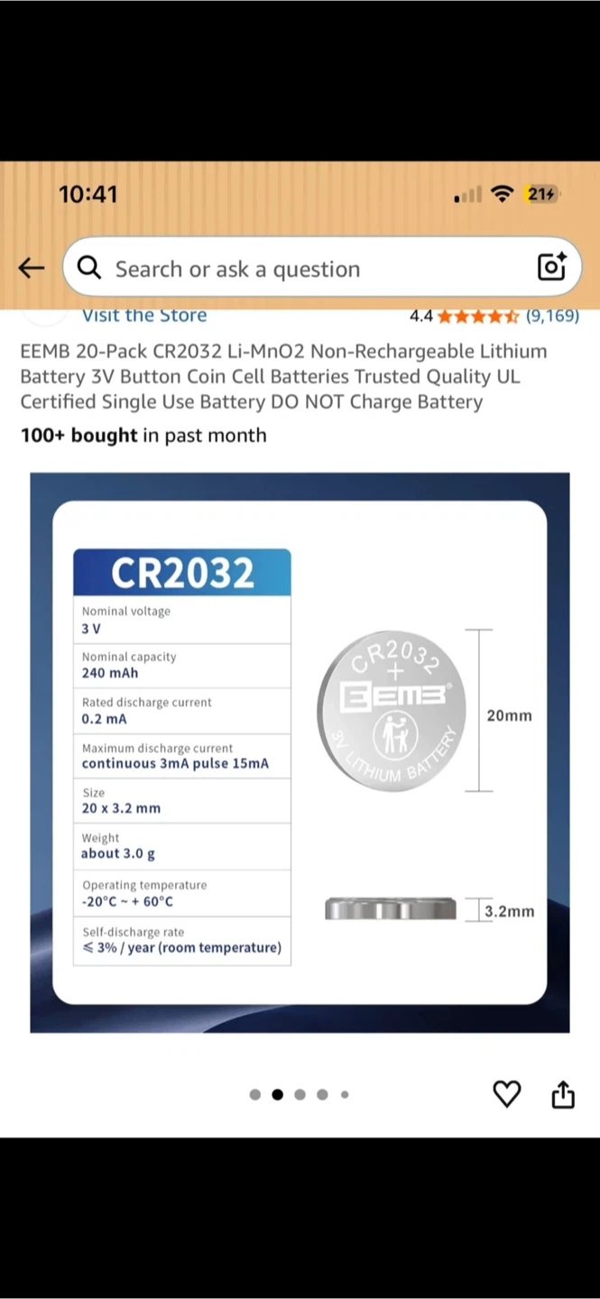 EEMB CR2032 3V Lithium Coin Cell Batteries 🔋✨ - photo 4