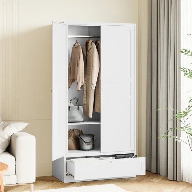 AUHUP 71" Armoire Wardrobe Closet with 1 Drawers
