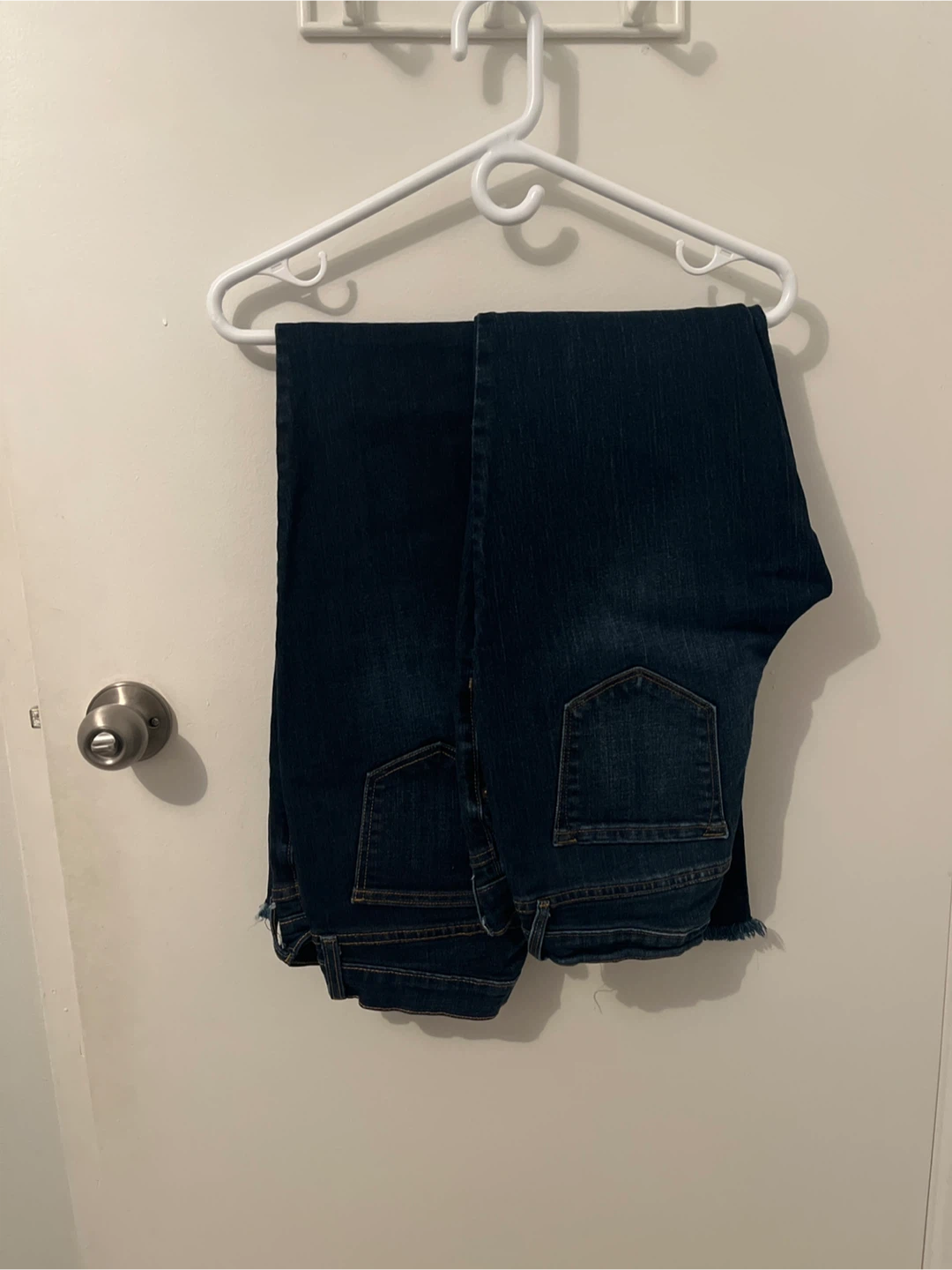 Two Pairs of Dark Wash Denim Jeans