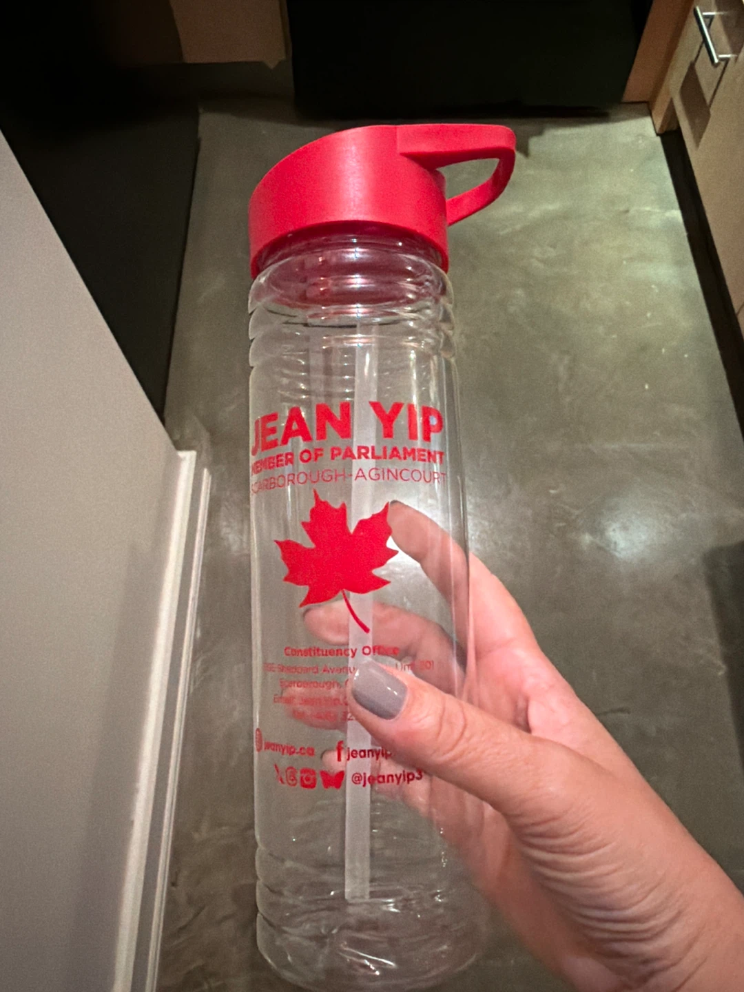 Jean Yip Member of Parliament Water Bottle